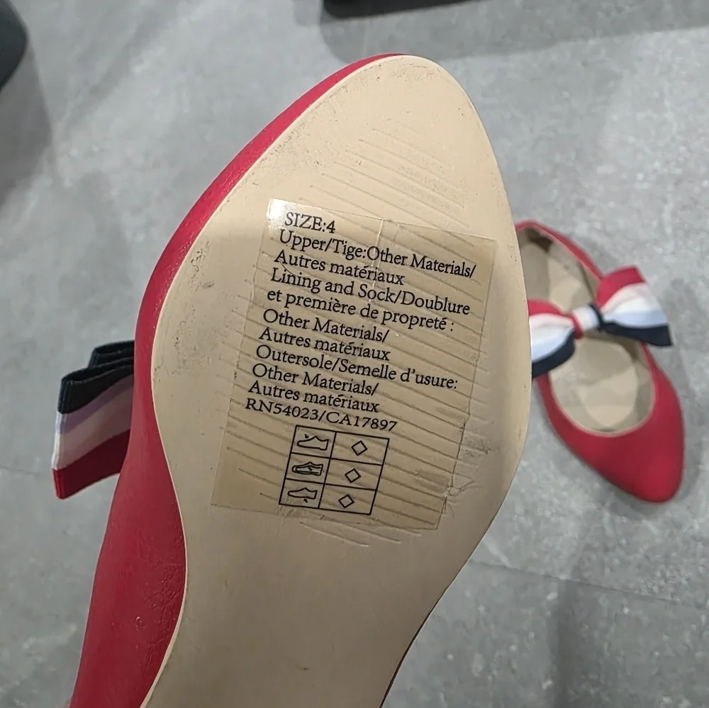 Janie & Jack Red Bow Baby's Shoes - Picture 9 of 11